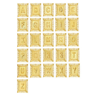 Cross Initial Necklace Set | Gold