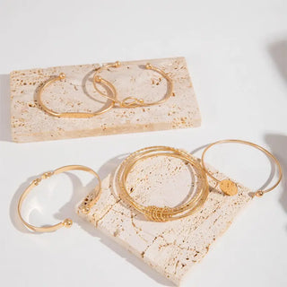 Knotted Elegance Bracelet Set | Gold