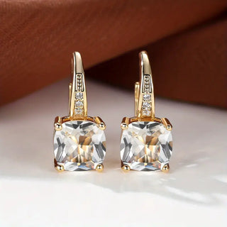 Mystic Stone Hoop Earrings | Gold