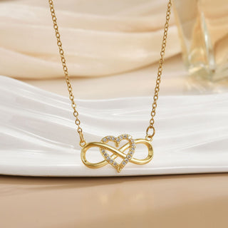 Love Knot Infinity Necklace | Gold