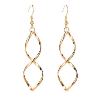 Spiral Dangle Earrings | Gold