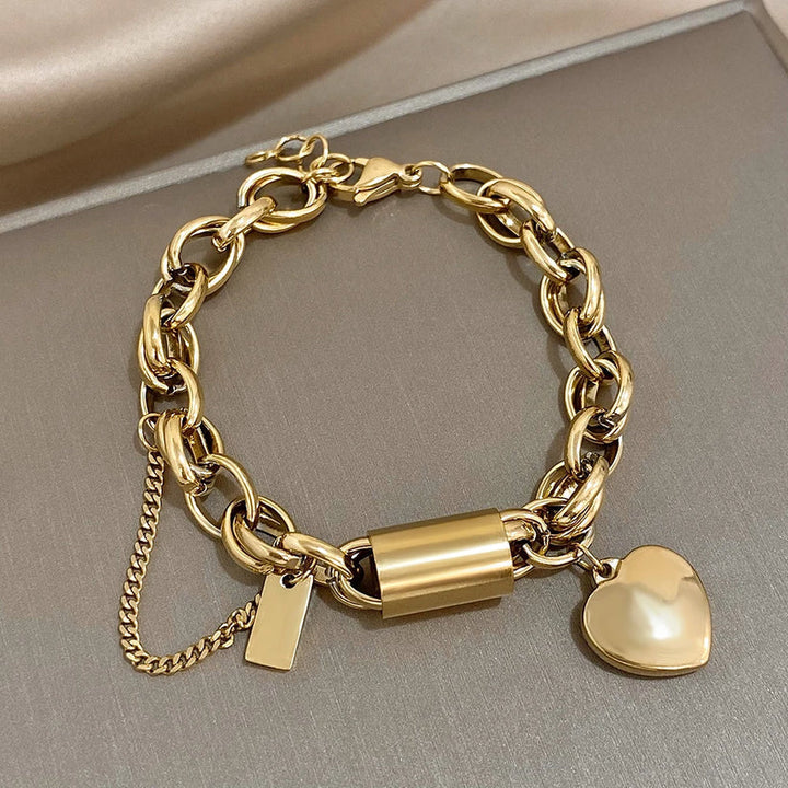 Heartened Chunky Bracelet | Gold