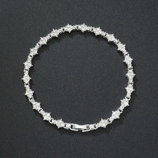 Classic Cluster Tennis Bracelet | Gold