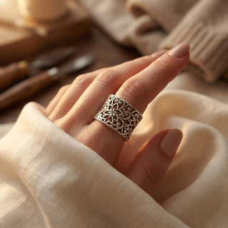 Silver Ornate Filigree Ring