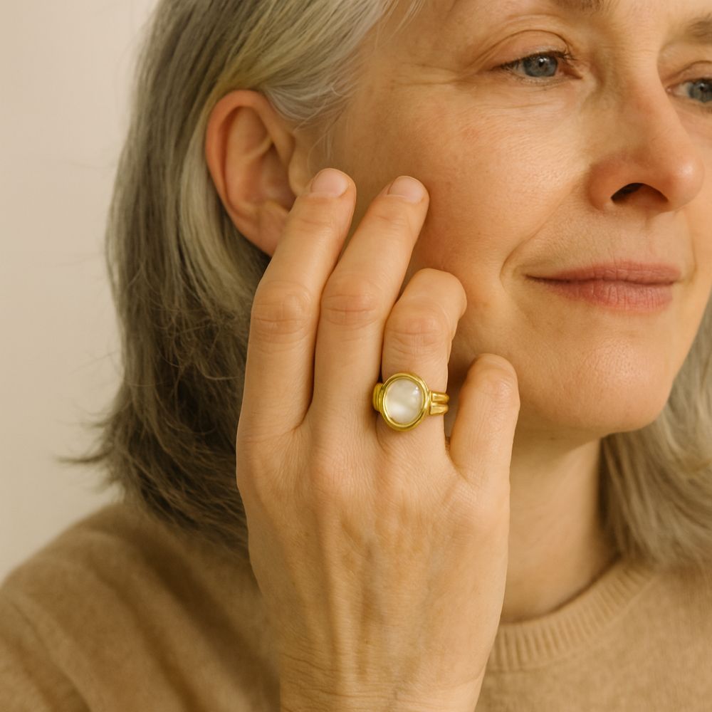 Elegant All Pearl Ring