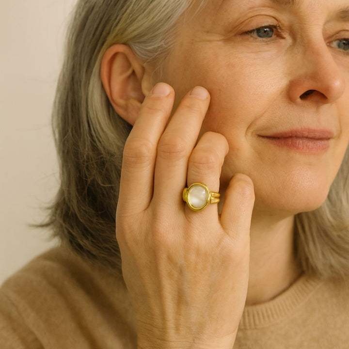 Elegant All Pearl Ring